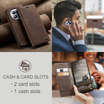 CASEME För Xiaomi Redmi Note 15 Pro 4G (Global) Plånboksfodral 013-serien PU-lädermobilfodral med stativ
