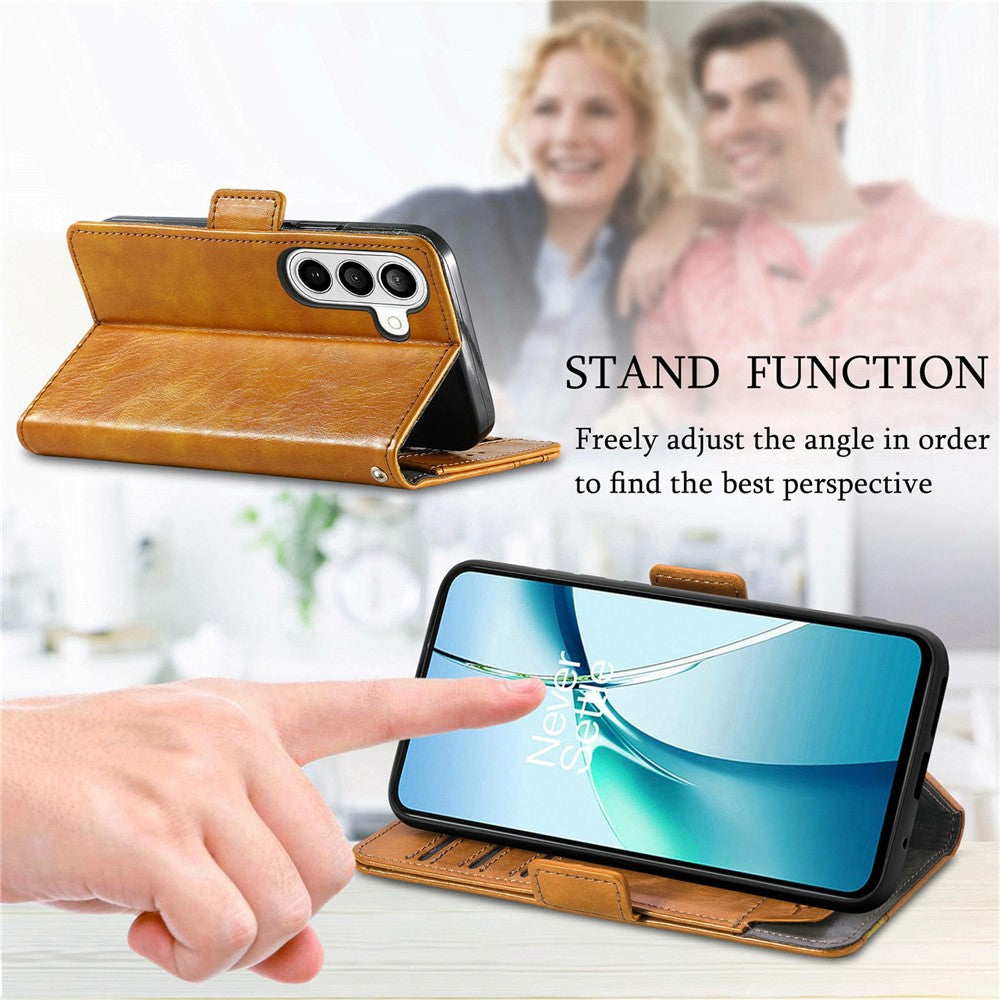 CASENEO For Samsung Galaxy S26+ Phone Cases PU Leather Cover Stand with RFID Blocking Wallet