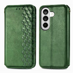 Samsung Galaxy S26-skal Rhombus Imprint PU-läderplånboksfodral