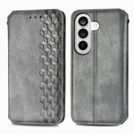 Samsung Galaxy S26-skal Rhombus Imprint PU-läderplånboksfodral