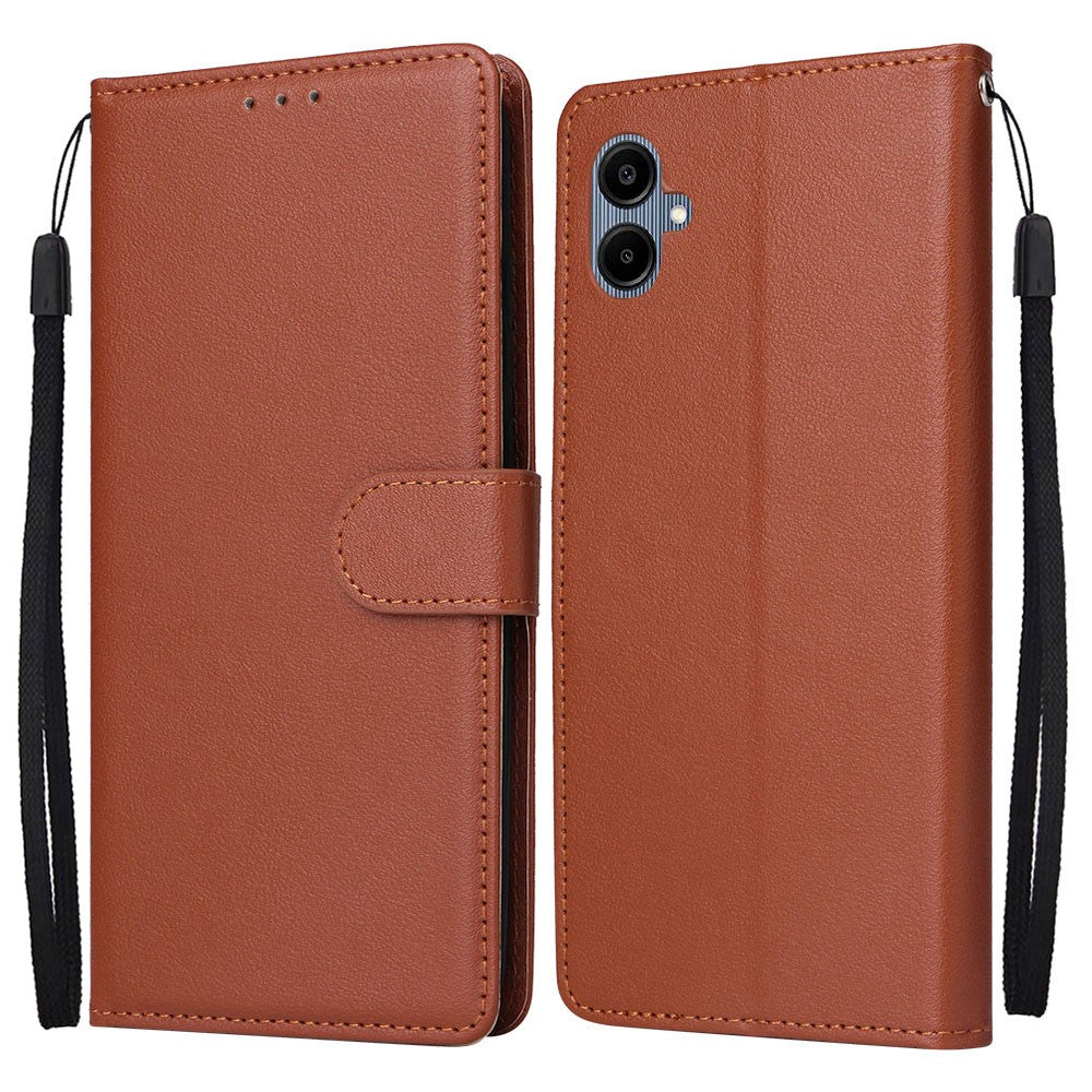 Pungfodral til Samsung Galaxy A08 5G / A08 4G / A07 5G / A07 4G / A07s 4G / A06 5G / A06 4G, PU-læderetui med håndledsrem