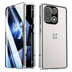 For OnePlus 15 5G Case Double-Sided Tempered Glass Metal Frame Phone Cover with Lens Protector