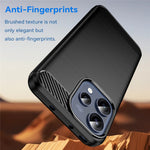 TPU Case For Oppo Reno15 5G (Global)  /  Reno15c 5G (China) Protective Phone Cover Carbon Fiber Texture Brushed