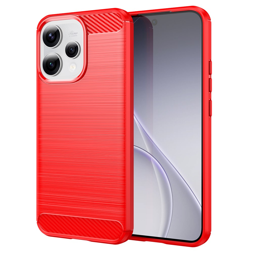 TPU Case For Oppo Reno15 5G (Global)  /  Reno15c 5G (China) Protective Phone Cover Carbon Fiber Texture Brushed
