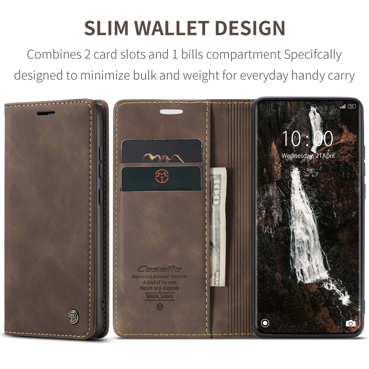 CASEME til Xiaomi Redmi Note 15 5G (Global) / Xiaomi Poco M8 5G / Xiaomi Redmi Note 15 4G (Global) 013-serien PU-læderbogetui til mobil med stativ
