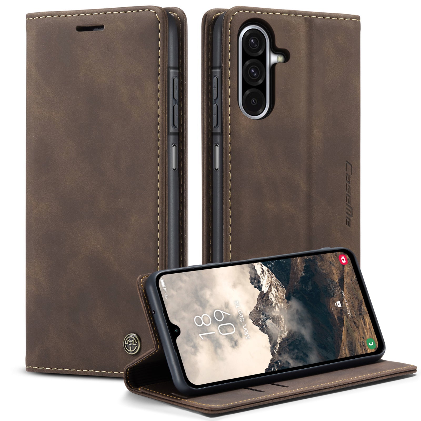 CASEME För Samsung Galaxy A37 5G Plånboksfodral 013-serien PU-läder mobilskal Stativ