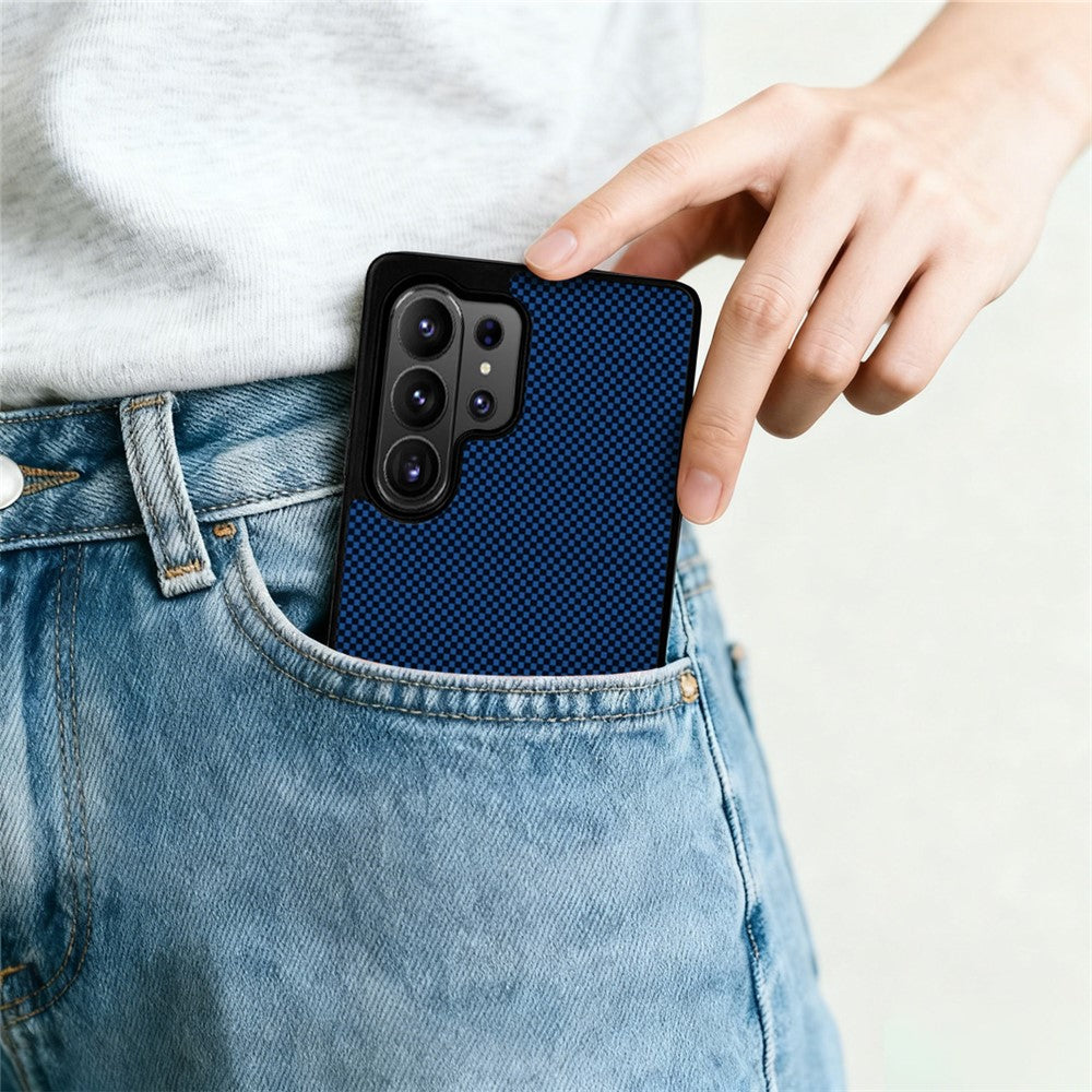 EYCASE Aramidfiber-serien för Samsung Galaxy S26 Ultra Magnetiskt Skal UV-tryckt Svart Kant TPU Akryl mobilskal