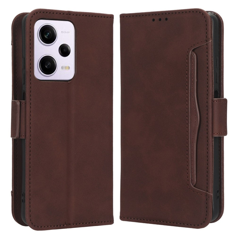 For Xiaomi Redmi Note 12 Pro 5G / Note 12 Pro Speed 5G / Poco X5 Pro 5G Dual Magnetic Clasp Phone Cover Viewing Stand Multiple Card Slots PU Leather Wallet Case