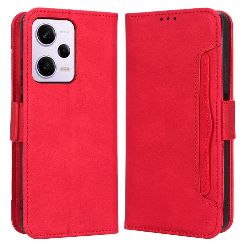 Xiaomi Redmi Note 12 Pro 5G / Note 12 Pro Speed 5G / Poco X5 Pro 5G-etui med dobbelt magnetisk spænde, visningsstativ, flere kortlommer, PU-læder og pungdesign