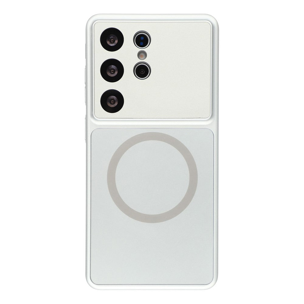 Magnetiskt skal för Samsung Galaxy S25 Ultra med AG-mattglas, stötsäkert mobilskydd