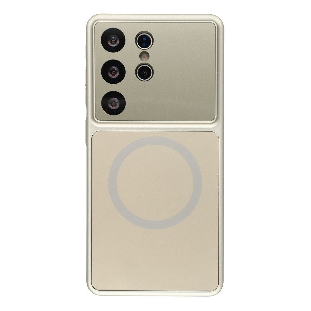 Magnetiskt skal för Samsung Galaxy S25 Ultra med AG-mattglas, stötsäkert mobilskydd