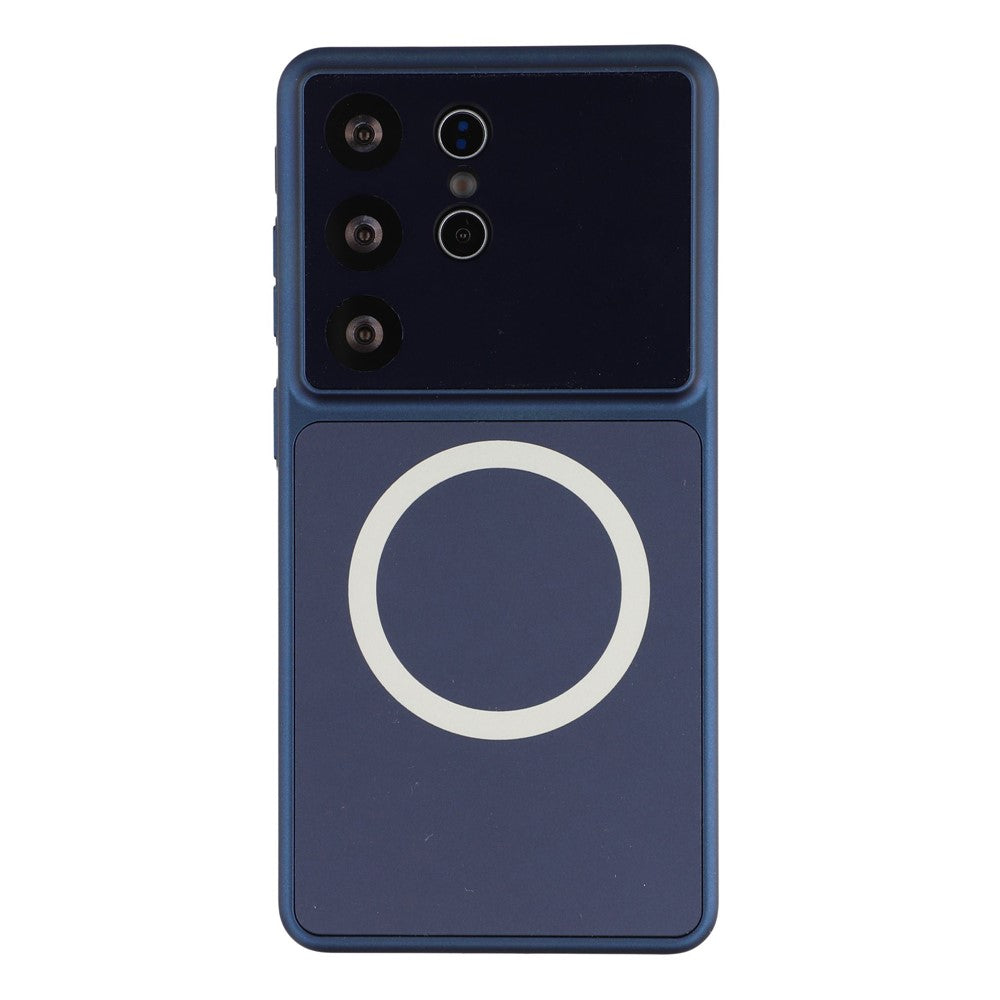 Magnetiskt skal för Samsung Galaxy S25 Ultra med AG-mattglas, stötsäkert mobilskydd