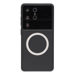 Magnetiskt skal för Samsung Galaxy S25 Ultra med AG-mattglas, stötsäkert mobilskydd