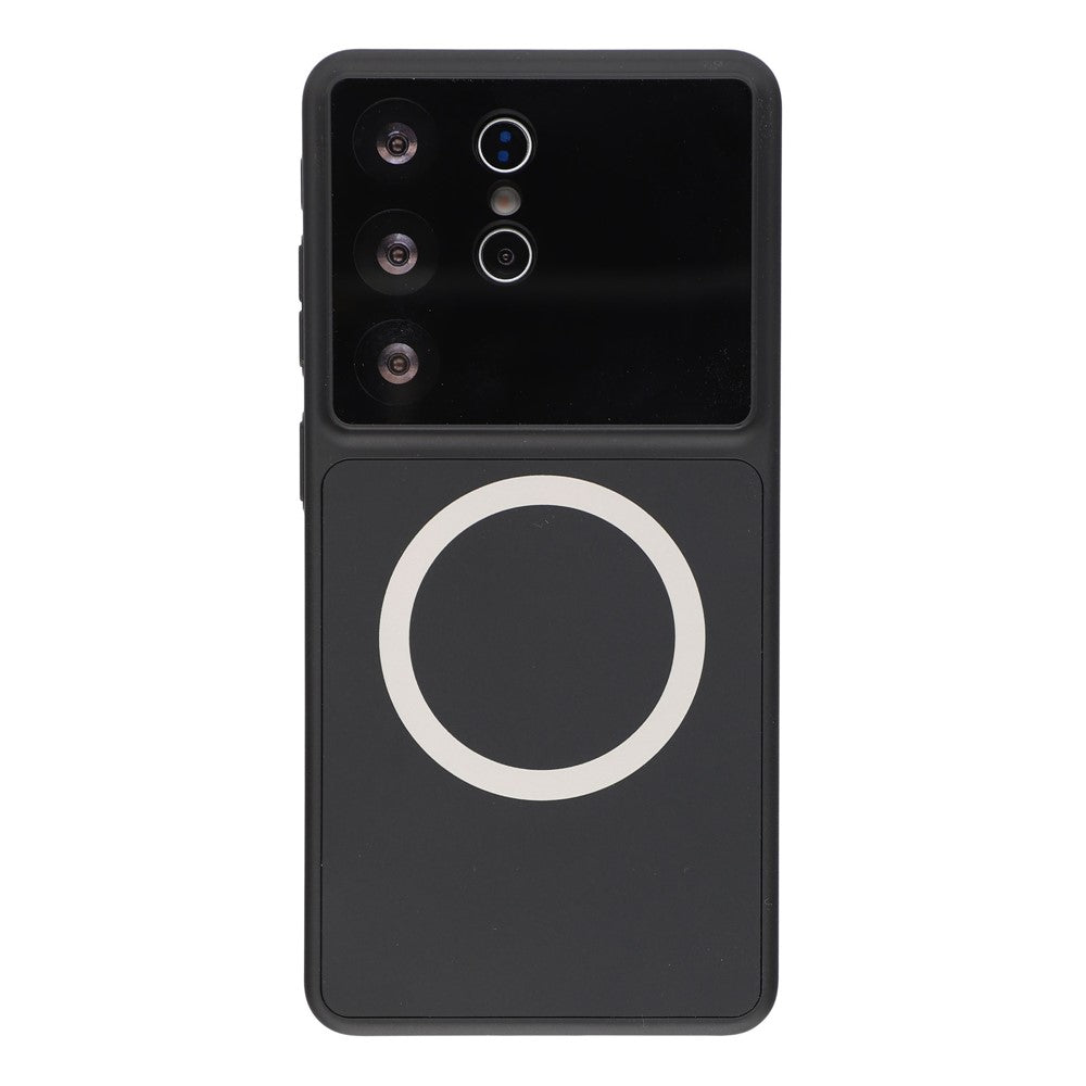 Magnetiskt skal för Samsung Galaxy S25 Ultra med AG-mattglas, stötsäkert mobilskydd