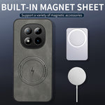 WANLONFENG Magnetiskt Skal För Xiaomi Redmi Note 15 4G (Global) SD1-serien Nappatextur PC TPU mobilskal