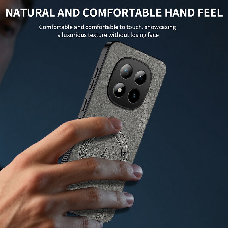WANLONFENG Magnetiskt Skal För Xiaomi Redmi Note 15 Pro 4G (Global) SD1-serien Nappatextur PC TPU mobilskal