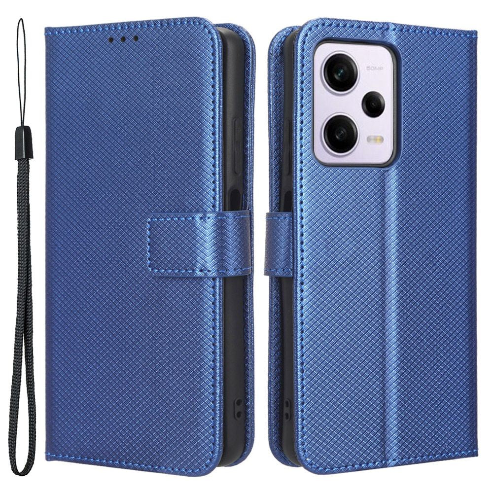Cell Phone Cover For Xiaomi Redmi Note 12 Pro 5G / Note 12 Pro Speed 5G / Poco X5 Pro 5G Wallet Stand Magnetic Closure Diamond Texture PU Leather Anti-shock Cell Phone Case