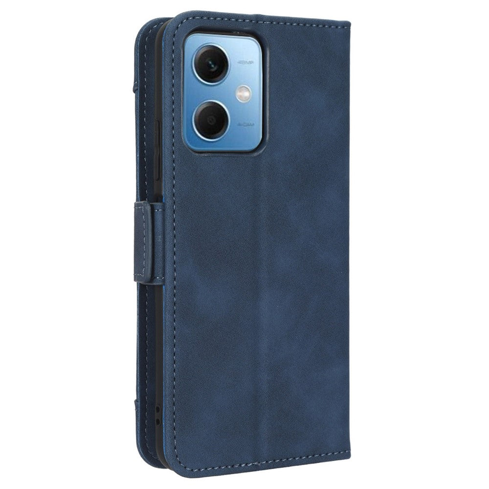 Multiple Card Slots Phone Case For Xiaomi Redmi Note 12 5G (Global) / (India) / (China) / Poco X5 5G , Dual Magnetic Clasp Phone Cover Stand PU Leather Wallet Protective Shell