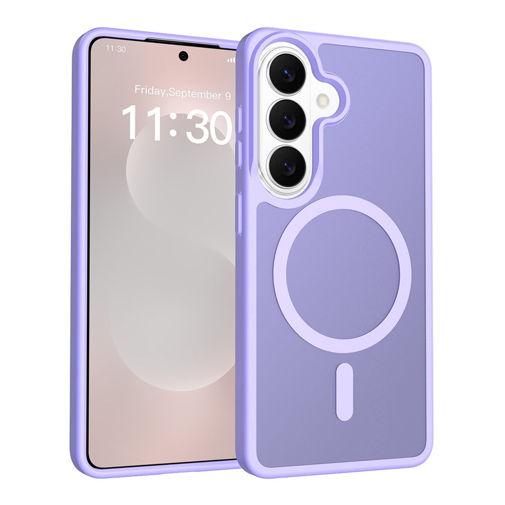 For Samsung Galaxy S26 Magnetic Case TPU Frame Acrylic Back Phone Cover Skin Touch