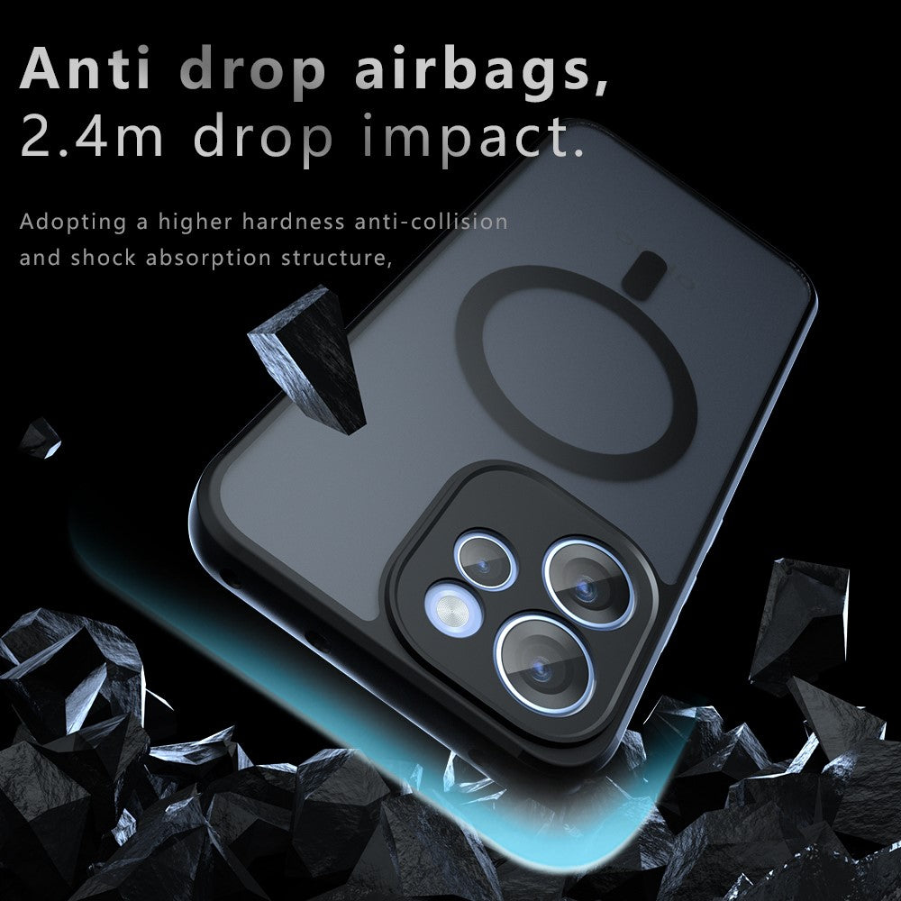For Oppo Reno15 F 5G Magnetic Case TPU + PC Matte Skin Touch Phone Cover