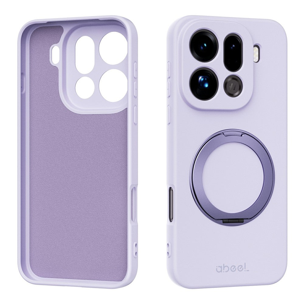 ABEEL For Oppo Find X9 Pro 5G Magnetic Case Kickstand Skin Touch Liquid Silicone Phone Cover