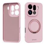 ABEEL For Oppo Find X9 Pro 5G Magnetic Case Kickstand Skin Touch Liquid Silicone Phone Cover