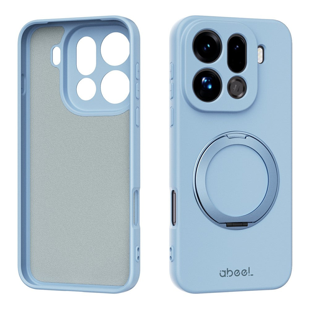ABEEL For Oppo Find X9 Pro 5G Magnetic Case Kickstand Skin Touch Liquid Silicone Phone Cover