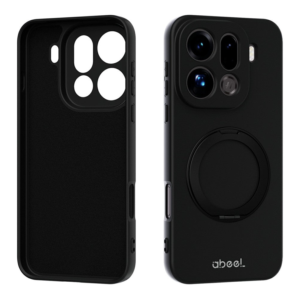 ABEEL For Oppo Find X9 Pro 5G Magnetic Case Kickstand Skin Touch Liquid Silicone Phone Cover