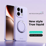 ABEEL For Oppo Find X9 5G Magnetic Case Kickstand Skin Touch Liquid Silicone Phone Cover