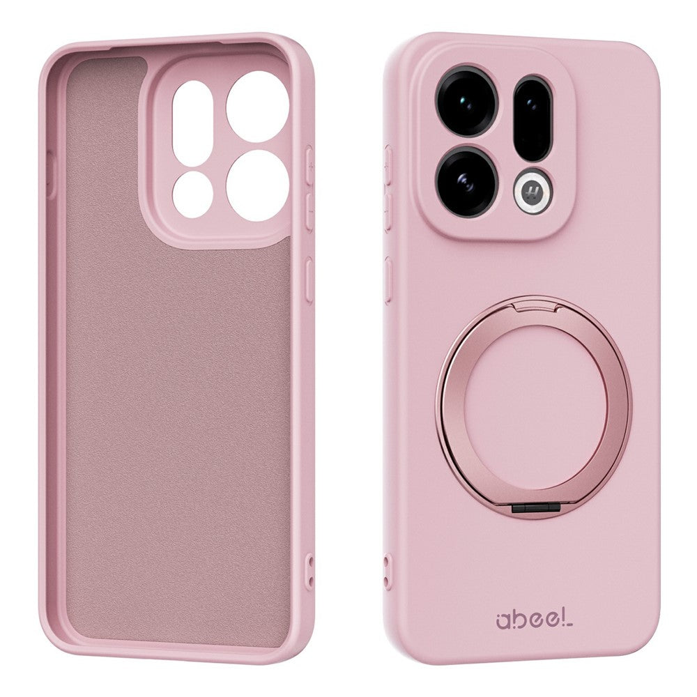 ABEEL For Oppo Find X9 5G Magnetic Case Kickstand Skin Touch Liquid Silicone Phone Cover