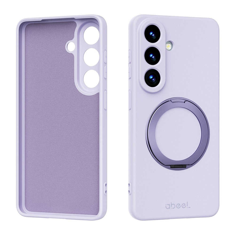 ABEEL For Samsung Galaxy S26+ Magnetic Case Kickstand Skin Touch Liquid Silicone Phone Cover