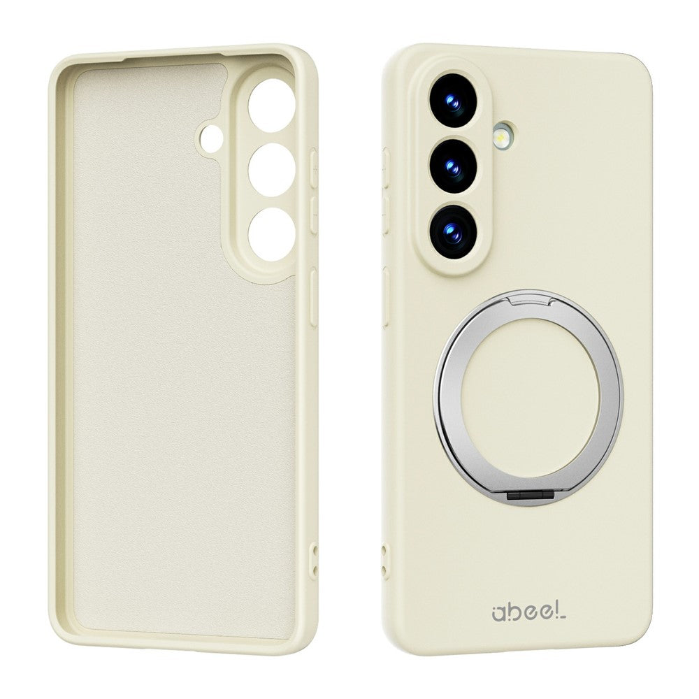 ABEEL For Samsung Galaxy S26+ Magnetic Case Kickstand Skin Touch Liquid Silicone Phone Cover