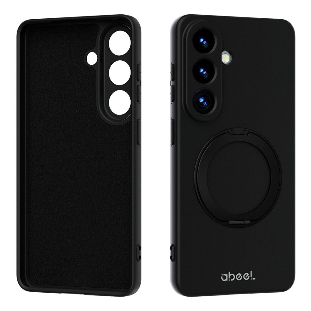 ABEEL For Samsung Galaxy S26+ Magnetic Case Kickstand Skin Touch Liquid Silicone Phone Cover
