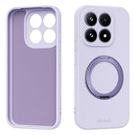 ABEEL For Xiaomi 17 Magnetic Case Kickstand Skin Touch Liquid Silicone Phone Cover