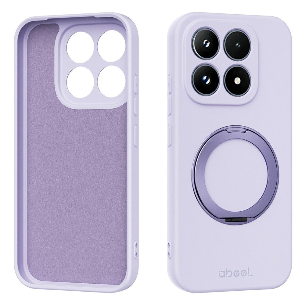 ABEEL For Xiaomi 17 Magnetic Case Kickstand Skin Touch Liquid Silicone Phone Cover