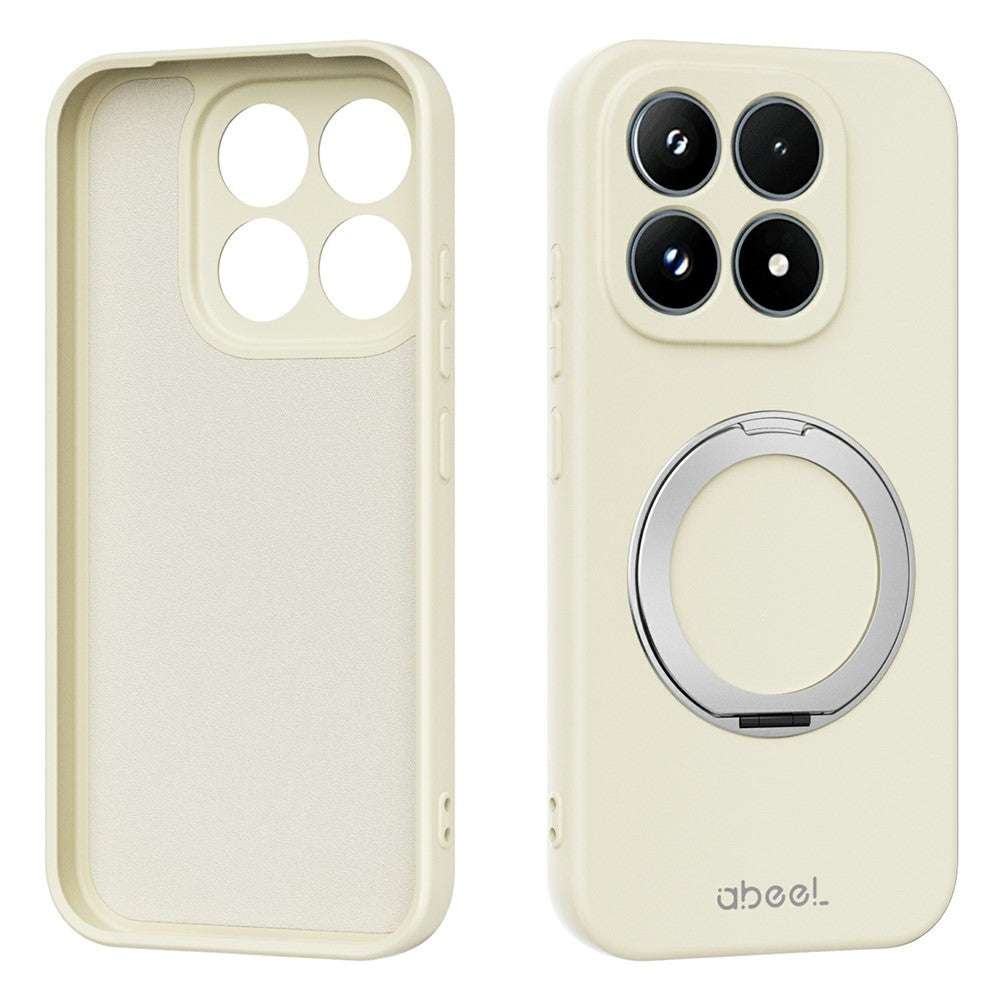 ABEEL For Xiaomi 17 Magnetic Case Kickstand Skin Touch Liquid Silicone Phone Cover