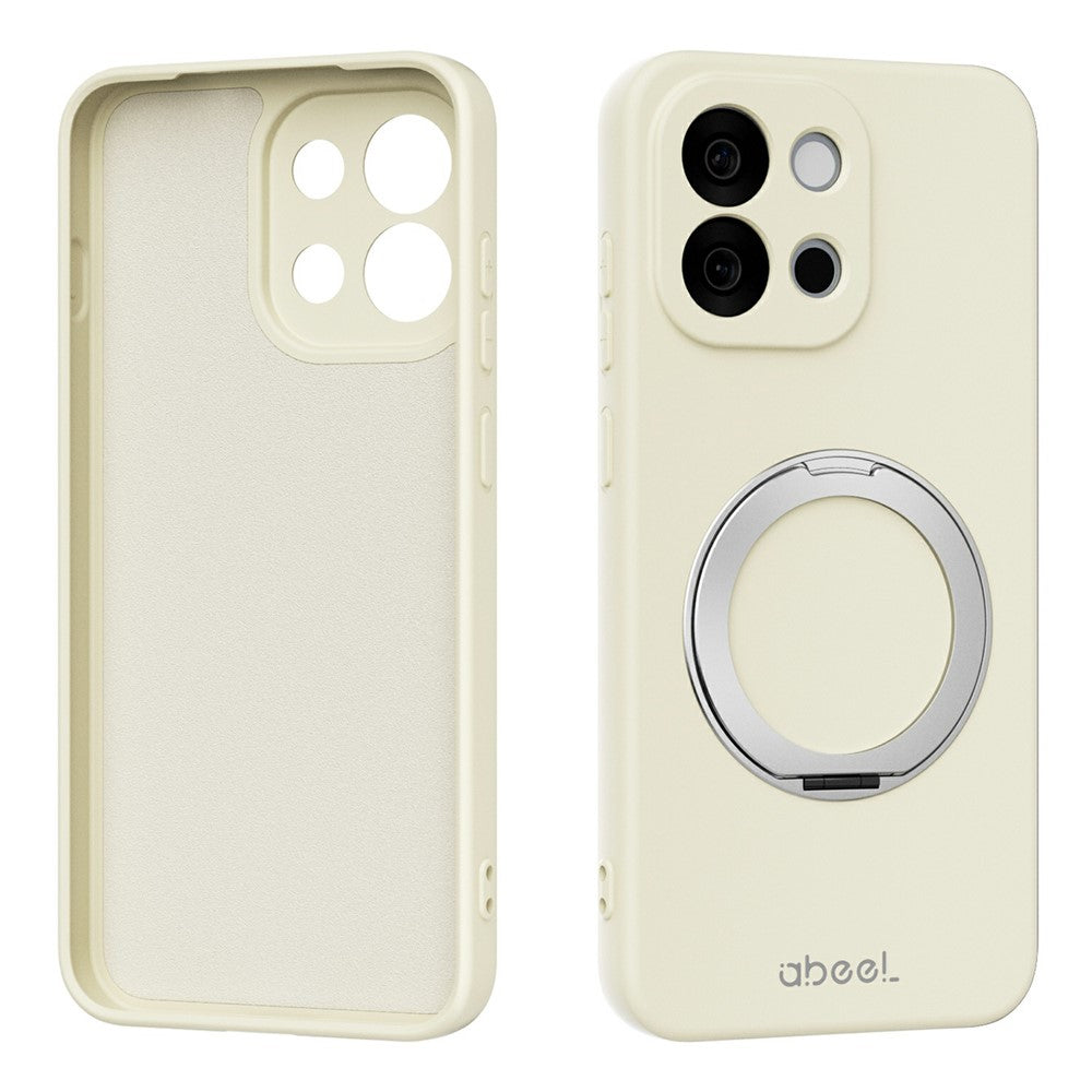 ABEEL Magnetiskt Skal För OnePlus 13T 5G Stativ Skin Touch Flytande Silikon mobilskal