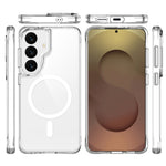 Samsung Galaxy S26 Magnetiskt Skal TPU + PC Genomskinligt Mobilskal