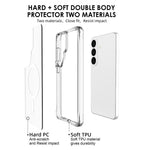 Samsung Galaxy S26 Magnetiskt Skal TPU + PC Genomskinligt Mobilskal