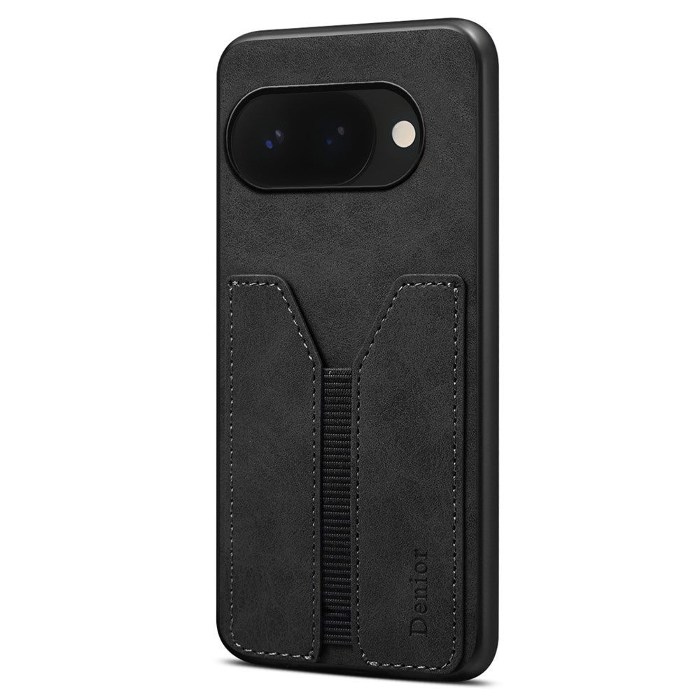 DENIOR For Google Pixel 10a Case Elastic Card Holder PU Leather + TPU + PC Phone Cover