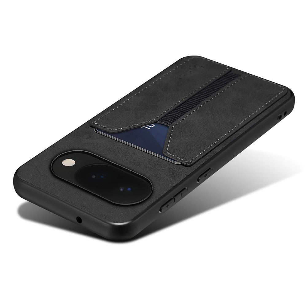 DENIOR For Google Pixel 10a Case Elastic Card Holder PU Leather + TPU + PC Phone Cover