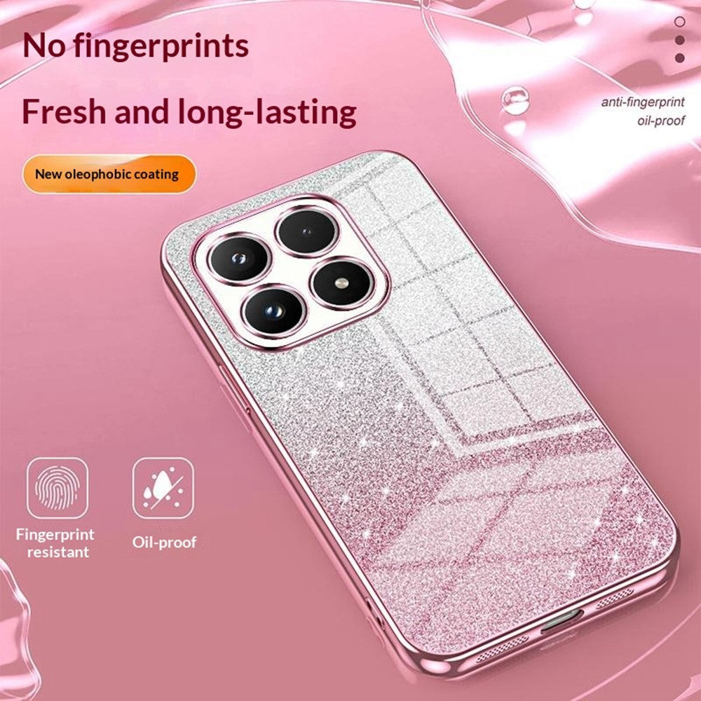 For Xiaomi 17 Case Electroplating Gradient Glitter TPU Phone Cover
