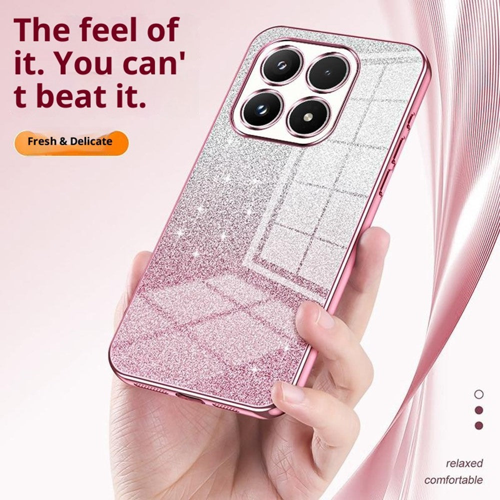 For Xiaomi 17 Case Electroplating Gradient Glitter TPU Phone Cover