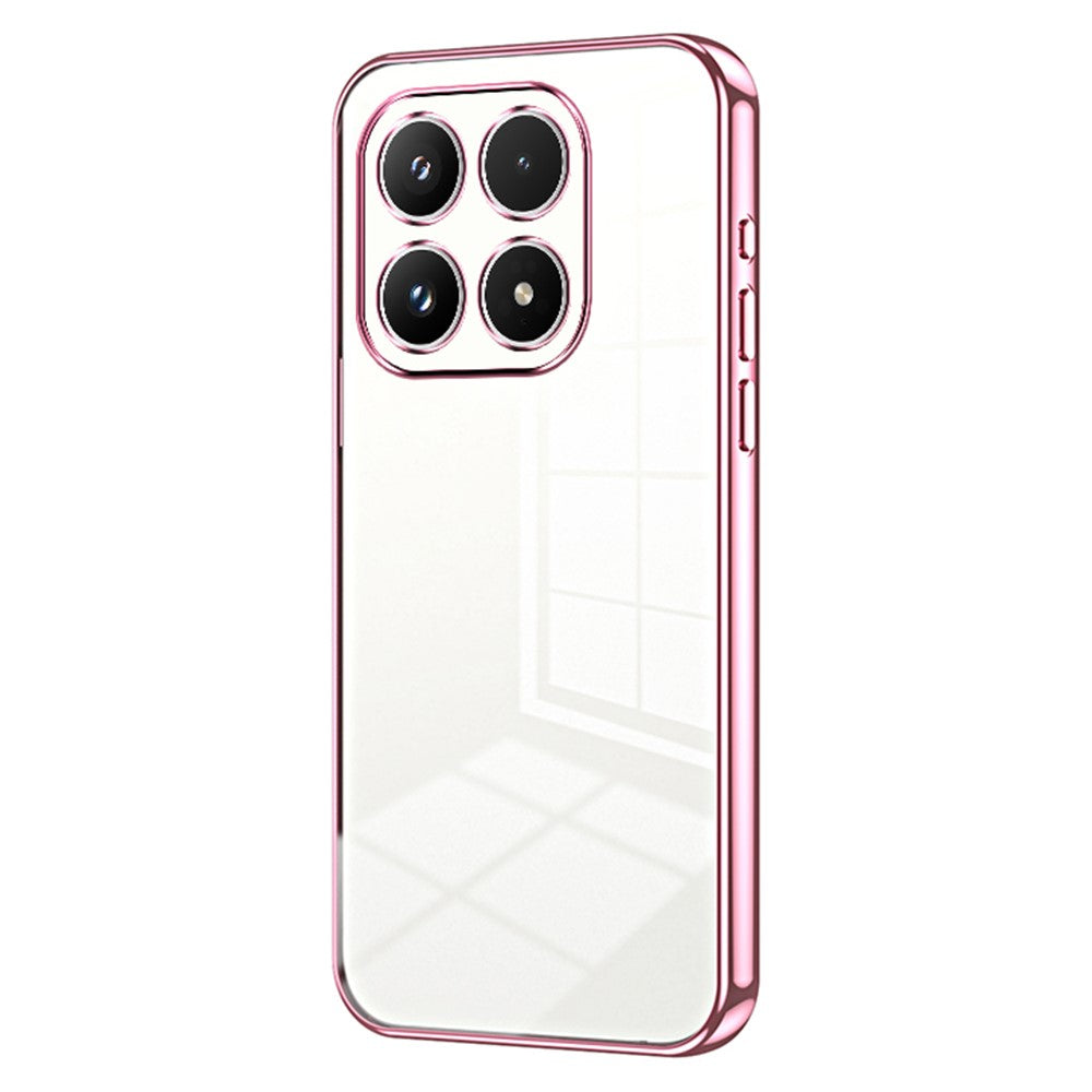Xiaomi 17-skal med galvaniserat ram, mjukt TPU-mobilskal