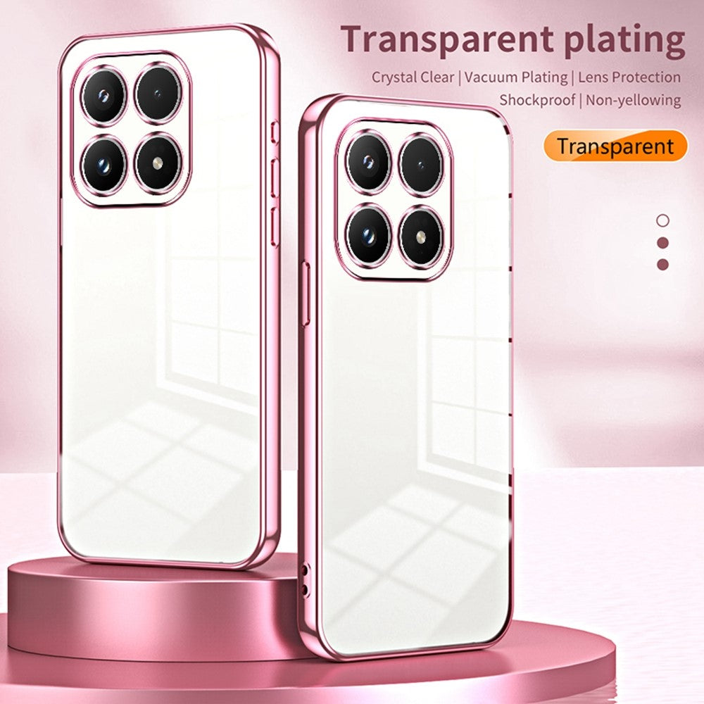 Xiaomi 17-skal med galvaniserat ram, mjukt TPU-mobilskal
