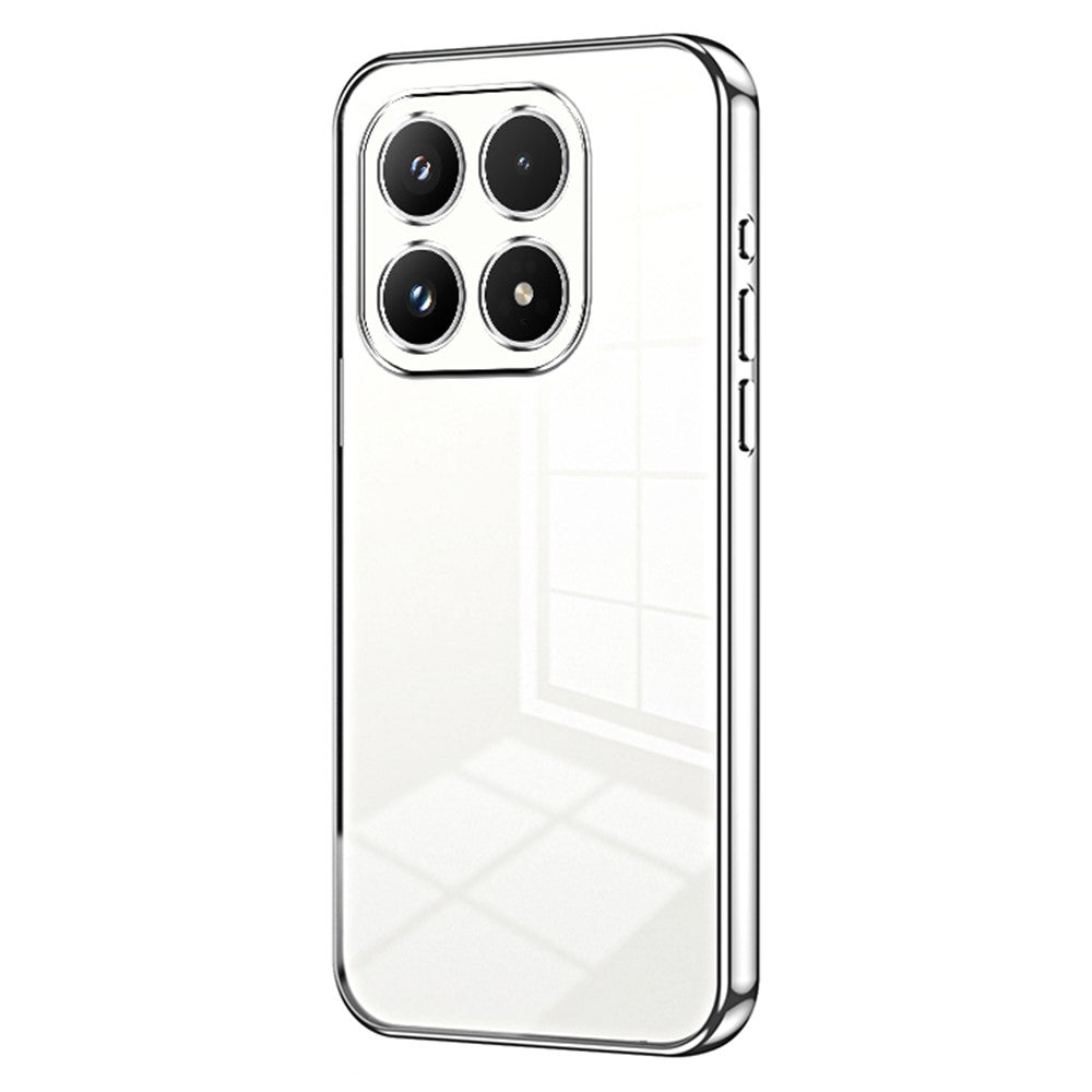 Xiaomi 17-skal med galvaniserat ram, mjukt TPU-mobilskal