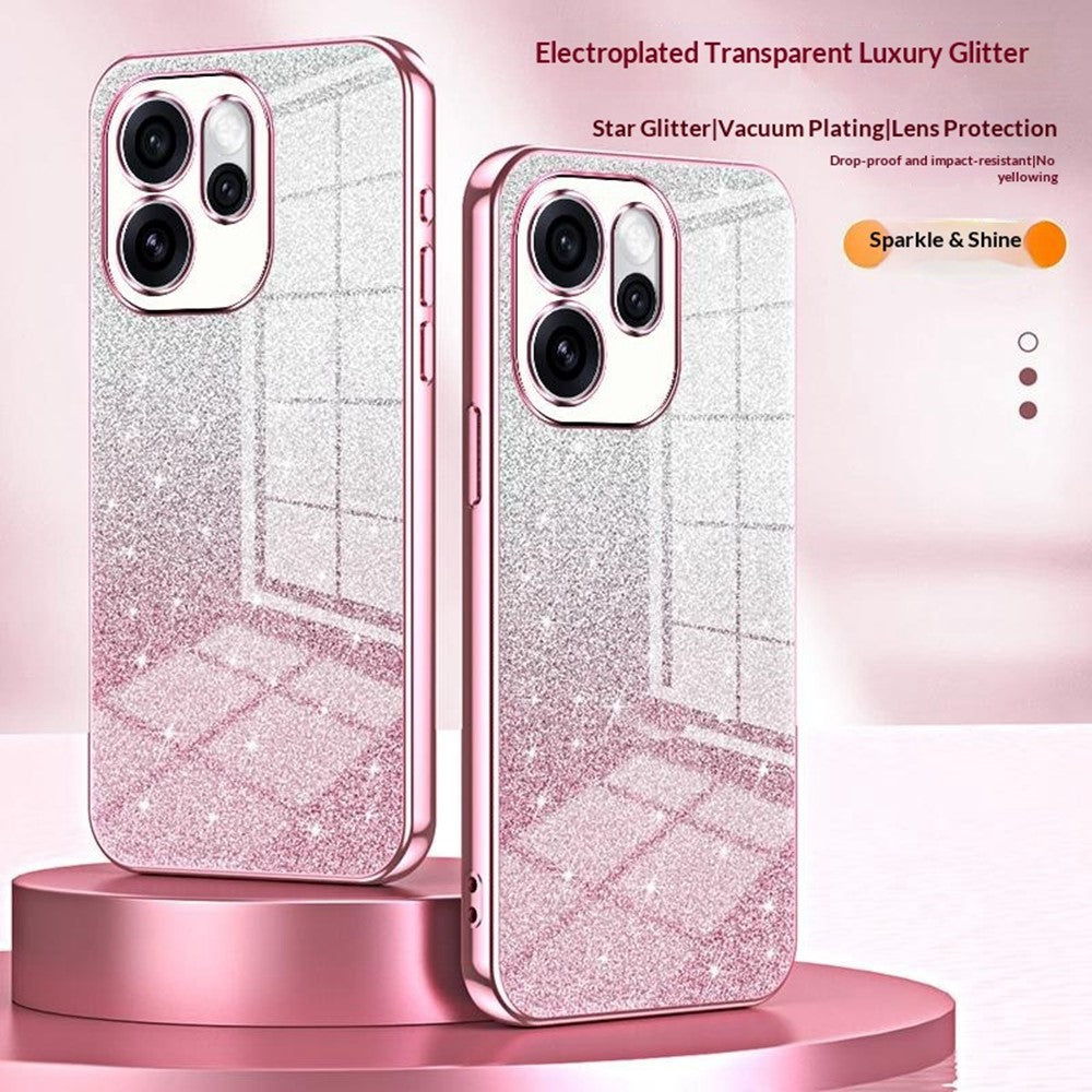 mobilskal till Oppo Reno15 Pro Max 5G (Global) / Reno15 Pro 5G (Kina) Galvaniserat, Gradient Glitter TPU-mobilskal