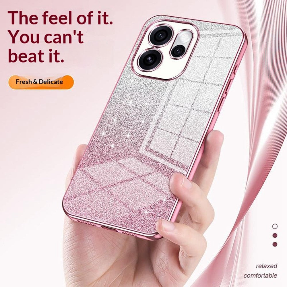mobilskal till Oppo Reno15 Pro Max 5G (Global) / Reno15 Pro 5G (Kina) Galvaniserat, Gradient Glitter TPU-mobilskal