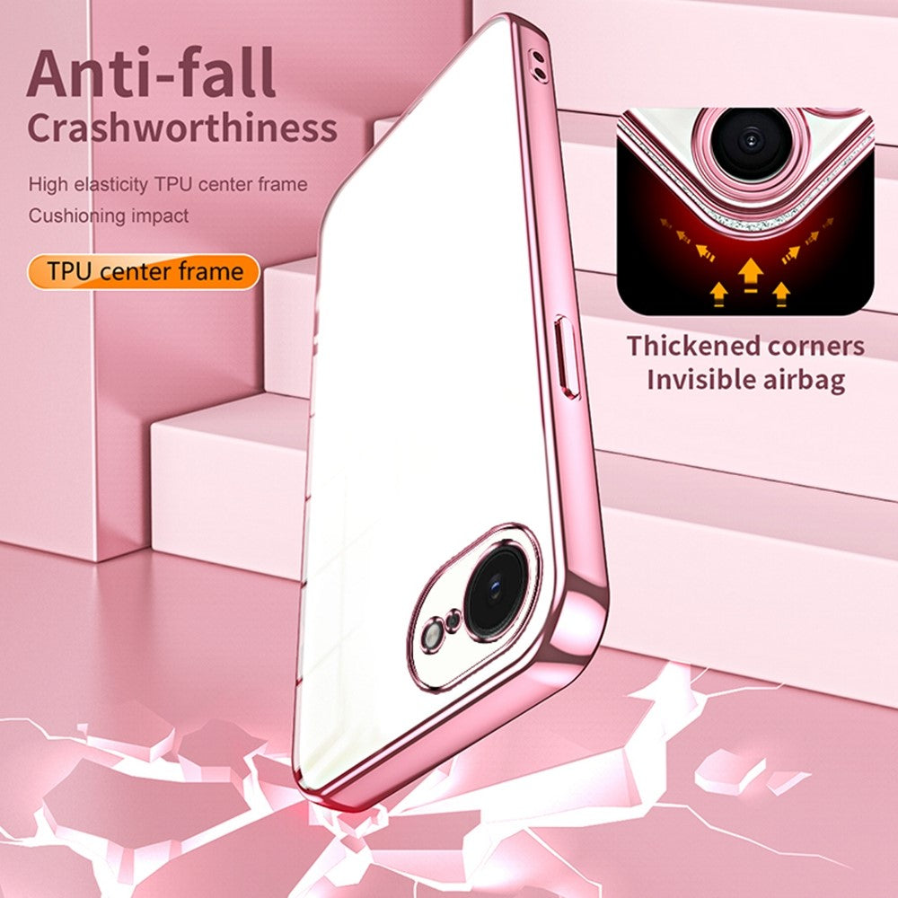 For iPhone 17th / 16th Case Electroplating Frame Soft TPU Phone Cover