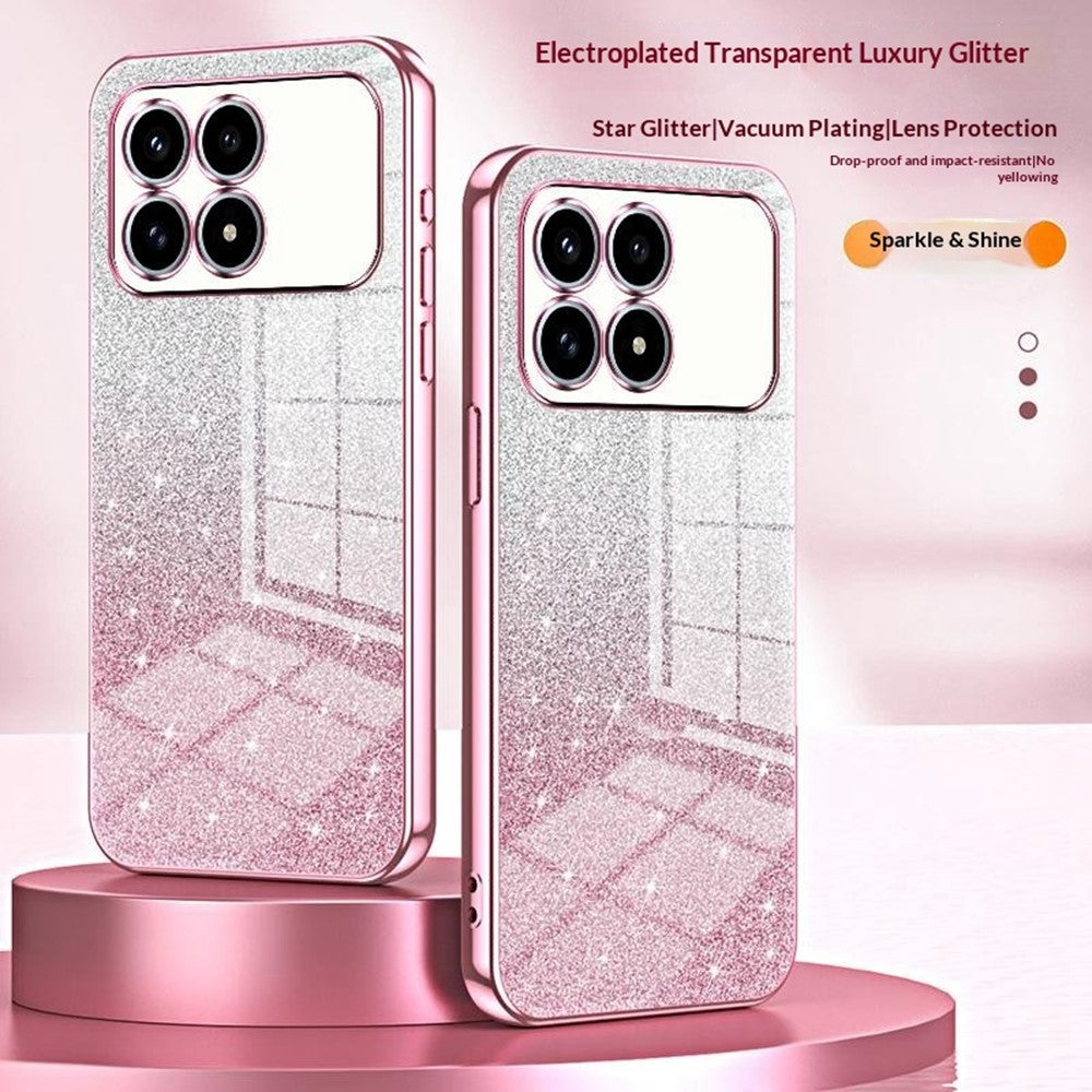 Phone Case For Xiaomi Poco F8 Pro 5G  /  Redmi K90 5G Electroplating Gradient Glitter TPU Phone Cover